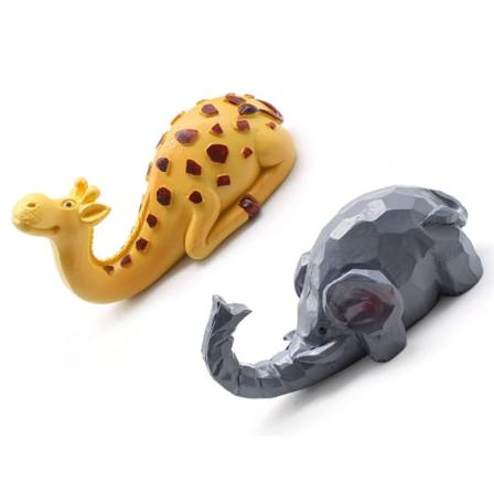 2 st Cartoon Animal självhäftande krokar Barns Cartoon Krok Söt Djur Krok Lämplig för Vardagsrum Kök Badrum Sunmostar