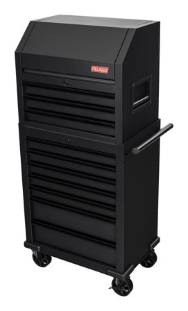 PELA 531865 Verktygsvagn utan verktygssats, 7 lådor, svart, Garageinredning & förvaring