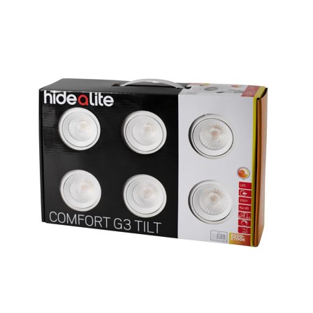 Hide-a-Lite Comfort G3 Tilt Downlight hvit, 6-pack 2700 K, Belysning