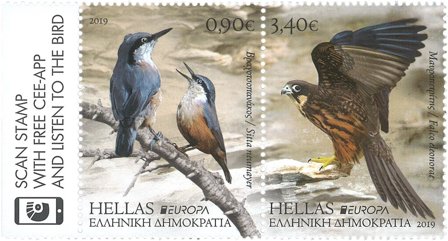 Grækenland - EUROPA 2019 Fugle - Postfrisk sæt 2v