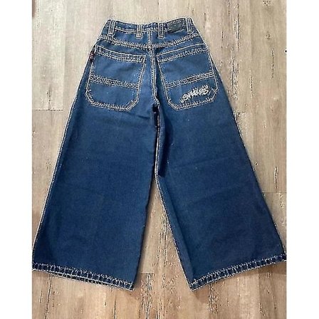 Baggy Jeans Hip Hop Rock Broderimönster Män Kvinnor 2024 Nytt Mode Streetwear Retro Harajuku Hög Midja Vida Ben Jeans
