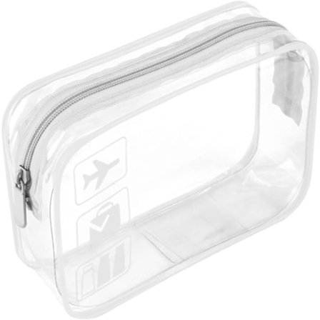 Klar Toalettmappe for Reise, TSA Godkjent, 1 Liter, Klar Toalettmappe for Flyplass, Klar Toalettmappe, Klar Dusjveske, Klar Sikkerhetsveske