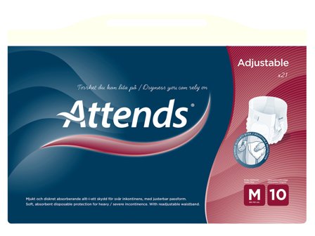 Attends Adjustable 10, Medium, 21 stk.
