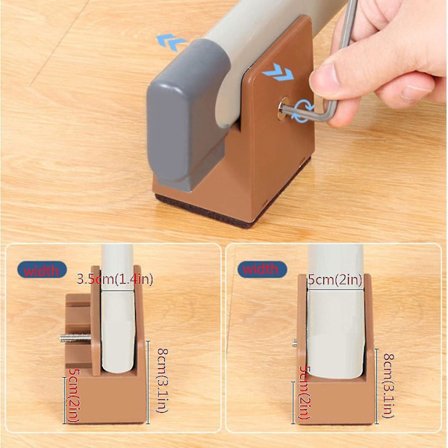 Pakk Sengforhøyere Justerbare Møbelforhøyere, Sofabord Stolforhøyere, Møbel Booster Pad, Økte Stolforhøyere, Passer 3-5 cm Bredder på Møbelføtter