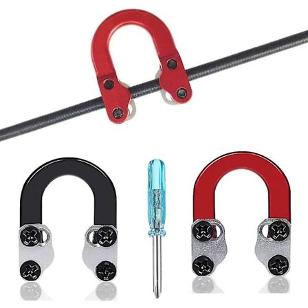 2-pack Pilbågs-D-slingor Sammansatt Båge Metall D-slinga Metall D-ring Spänne Släpp Nockningsslinga Med Skruvmejslar För Jaktutrustning