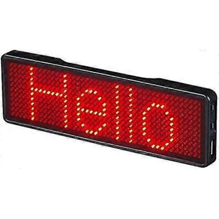 LED Bluetooth Uppladdningsbar Namnskylt - DIY Programmerbar Scrollande LED Ljusskylt Meddelandetavla, Typ 2