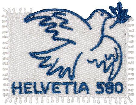 Schweiz - Fredsdue/Dove of Peace - Postfrisk broderet miniark