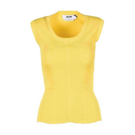 Msgm Sleeveless Tops Gul, Dame