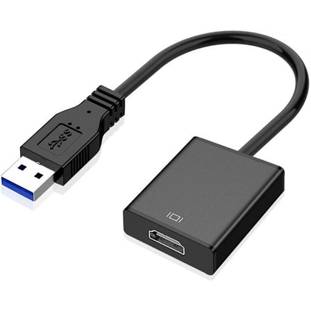 USB-HDMI-sovitin, USB 3.0/2.0 - HDMI-videoääniadapteri, 1080P HD-videografiikkakaapelikamera PC:lle, kannettavalle HDTV-televisiolle, yhteensopiva 