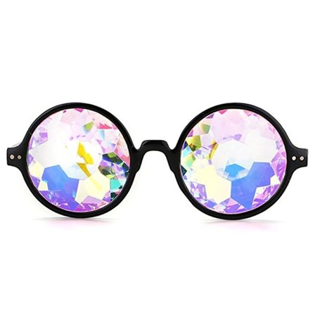 Klare runde briller Kaleidoscope Eyewears Crystal Lens Party Su