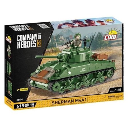 Maquette - COBI - Sherman M4A1 - Beige - Grøn - Brun