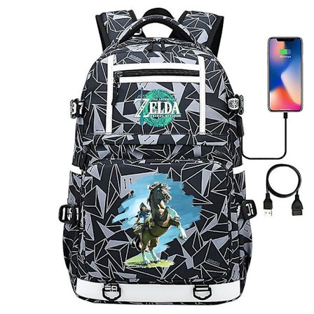 Zelda-Link Print Ryggsekk for Tenåringer og Studenter - Skolesekk, Boksekk for Menn og Kvinner