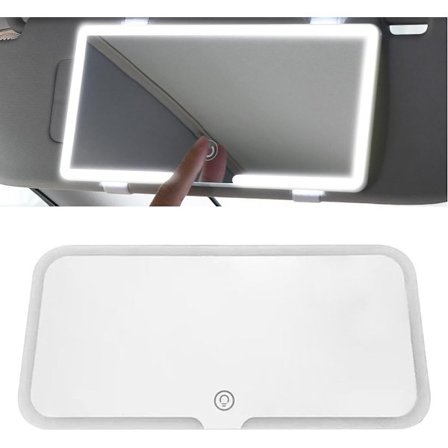 Sminkspegel - Sminkspegel för bilen - Uppladdningsbar sminkspegel för bilens solskydd med LED - Solskyddsspegel