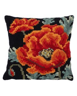 Broderikit Kudde Vallmo - Needleart World