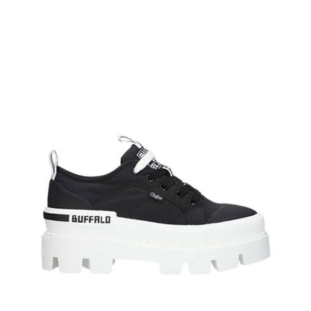 Buffalo Sneakers Raven LO Vegan Senakers , Zwart , Dames , Maat: 38 EU