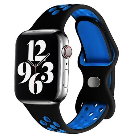 Adorve yhteensopivat Apple Watch -rannekkeet 45mm 44mm 42mm SE iWatch Series 7 naisille ja miehille, hengittävä urheilusilikonikorvaushihna,