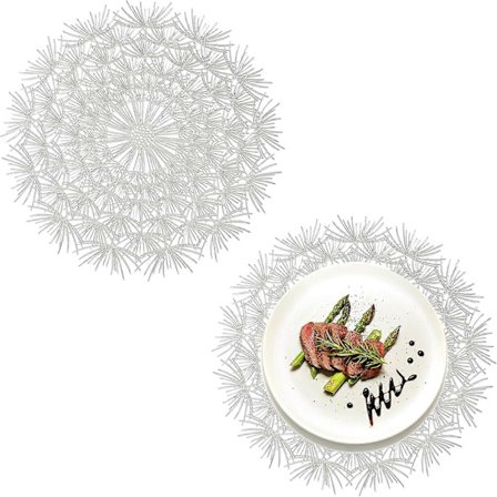 2 stk. bordskånere, hul rund bordskåner, rund plastik