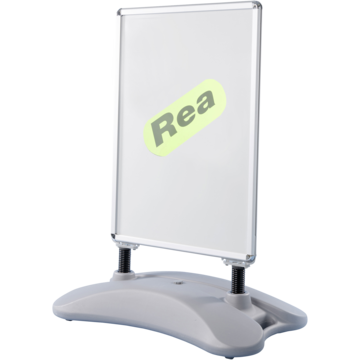 Gateplakat sølv med fjær vannb