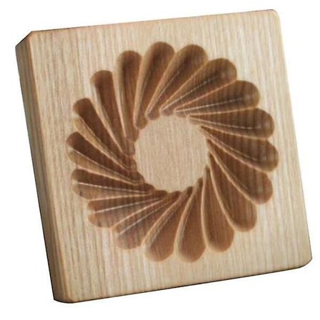 Bageform i træ, bærbar kageform, rosekage, træ, honningkager, mørdej