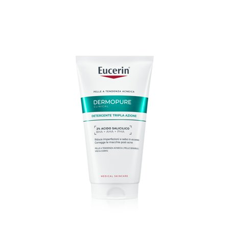 Eucerin Dermopure Detergente Tripla Azione 150ml - Gel detergente viso