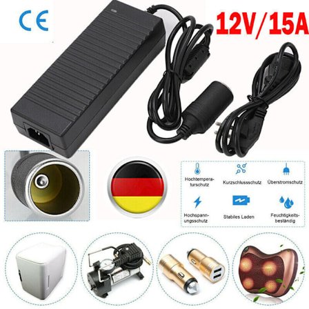 230V til 12V billader strømforsyning 180W 15A likeretter spenningsomformer DE