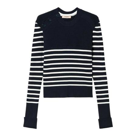 Twinset, Knitwear Blauw, Dames, Maat:L,Viscose,strepen