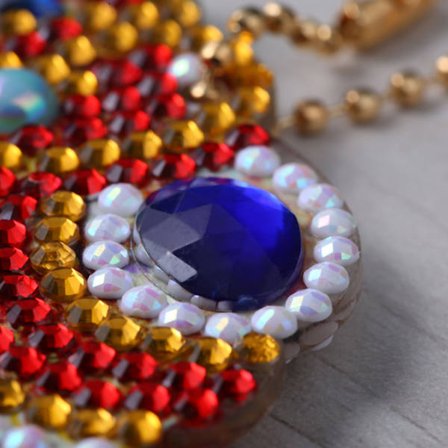 Fire-delt nøkkelring med DIY-diamantmaling, 4 stk., vann-diamantmaling