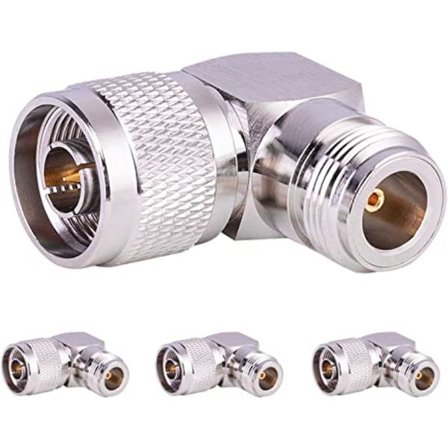 4-pak N-type retvinklet stik N-han til N-hun adapter C