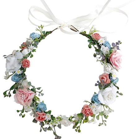 Justerbart blomsterdiadem blomsterkrans krone Halo hovedbeklædning bryllupsfest