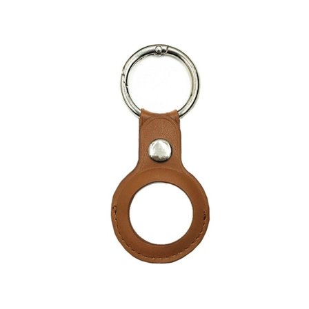 Apple Airtag Läderfodral Nyckelring - Brun