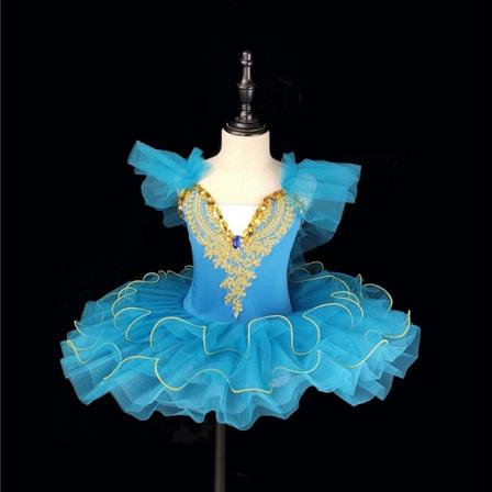 Profesjonell Ballerina Ballet Tutu for Jenter og Voksne - Dansesko Blå blue 170
