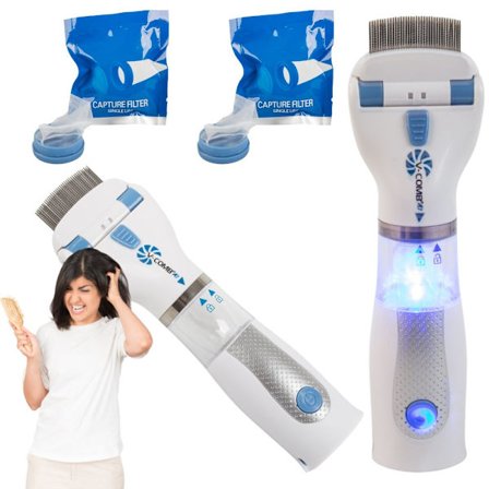 Elektrisk Lusekam med Sugfunktion – 2 filtre