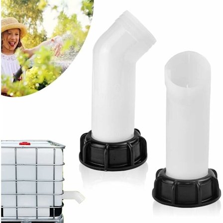 2 kpl vesisäiliön suutinputki IBC-hanan korkki tyhjennysputki mutterilla putken jatkeventtiili liitäntä jatke 1000L vesiputkiliitännät sadevesi