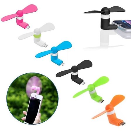 6-pack mini portabel typ-c kylfläkt med USB typ-c-anslutning för mobil