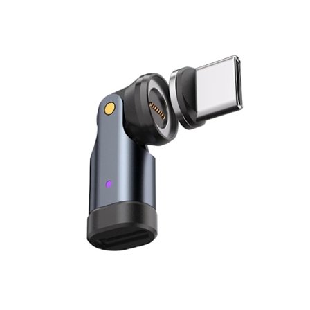 9Pin 540° Roterande 240W Type-C Magnetisk Adapter + Type-C Magnetiskt Huvud - Snabb Laddning & Dataöverföring, kompatibe