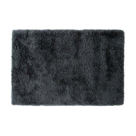 Grace Teppich, 230x160cm in Dunkelgrau, weicher Plüschteppich für das Wohnzimmer, gemütliches Wohlfühlelement, einfarbiges Design, modern.