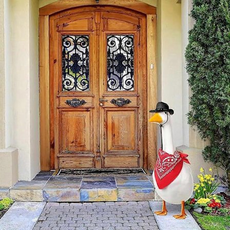 Western Cowboy Veranda Gås Antrekk Cowboyhatt Og Smekkesett Dukke Dekor