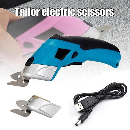 Elektrisk sax Uppladdningsbar tygsax med två blad Kompatibel med tyg läder matta