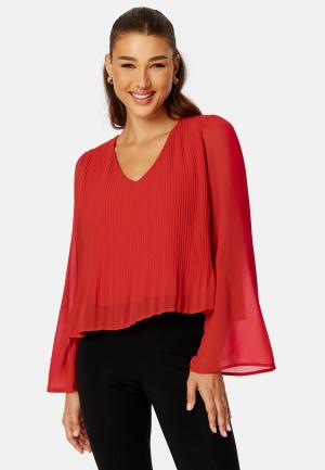 VILA - Odilla L/S Top 34 - Pompeian Red - Tunikor & Blusar - Dam - Bubbleroom