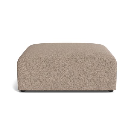 Soma Pouf Hocker in Puente Greige, moderner Sitzpouf mit Nozag-Federung und Schaumgranulat, komfortable stilvolle Sitzgelegenheit, Höhe 43cm