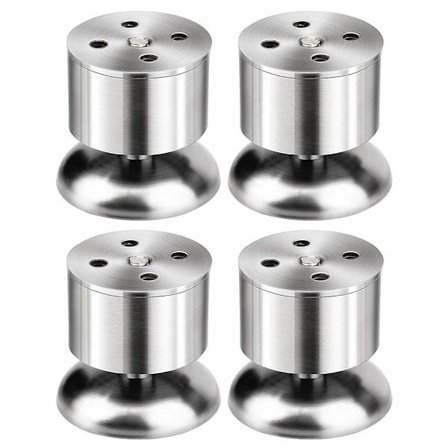 4 st rostfria skåpben, justerbara möbelben i L-form