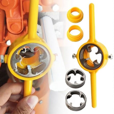 6 stk. Plast Rørgevind Værktøjssæt, Vandrør Værktøj Plast Rør Værktøj Gevindskærer Skruenøgle Sæt, PVC Rør Gevindskærer VVS Værktøjssæt_tfrf