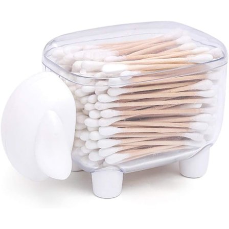 Tandpetarehållare med lock i form av ett får (vitt får)