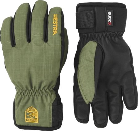 Hestra Ferox Primaloft 5-finger Junior Children ski gloves Green 7