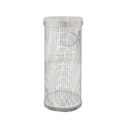 Grillrist i rustfritt stål for grill - Utendørs rund grillrist for bål - Grillutstyr for camping og piknik (20 cm)