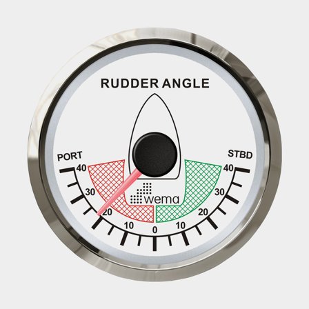 Roderlägesinstrument NMEA2000 vit Silverline