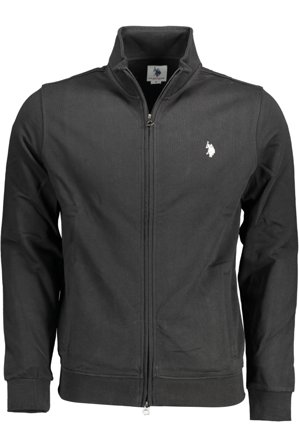 U.s. Polo Felpa Con Zip Uomo Nero