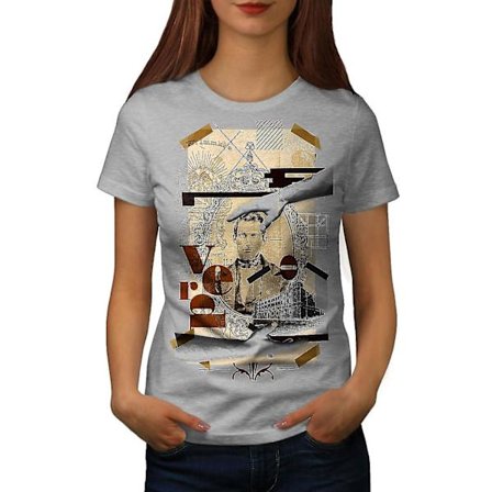 Art Mosaic Man Dam Gråskjorta