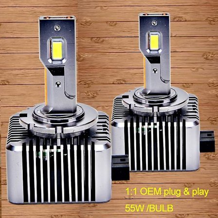 2 st Canbus D1s LED-strålkastare Plug and Play D4s D2s D3s 55w 6000k Vit Auto LED-lampa_Speciella gåvor