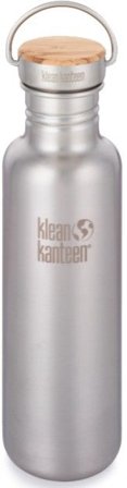 Klean Kanteen Reflect juomapullo, 800 ml (w/Bamboo Cap), Brushed Stainless